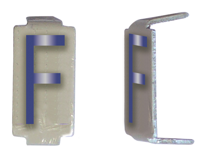 LOT 25 LETTRE 6X11 ALU IVOIRE/BLEU PRE-PLIEE F *