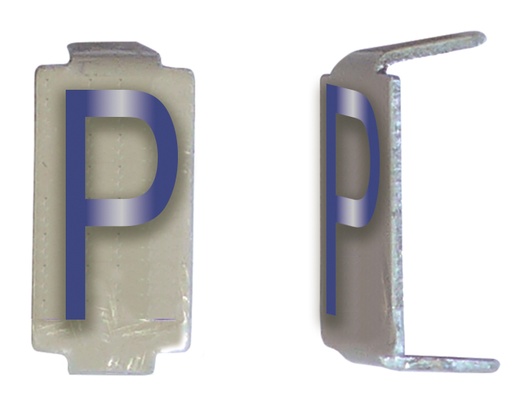 [MICCD037] LOT 25 LETTRE 6X11 ALU IVOIRE/BLEU PRE-PLIEE P *