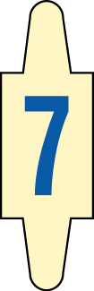 [PUI6IB-0] CARACTERE AMOVIBLE CHIFFRE -0- H 8MM  FOND IVOIRE / RELIEF BLEU  PAR 25 CHI000M §